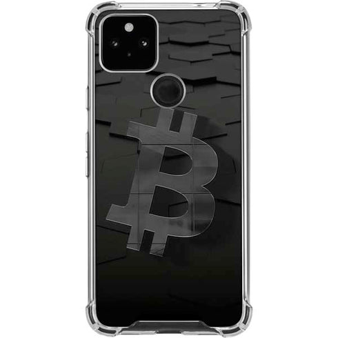 Bitcoin Textured Logo Google Pixel 5a 5G Clear Case